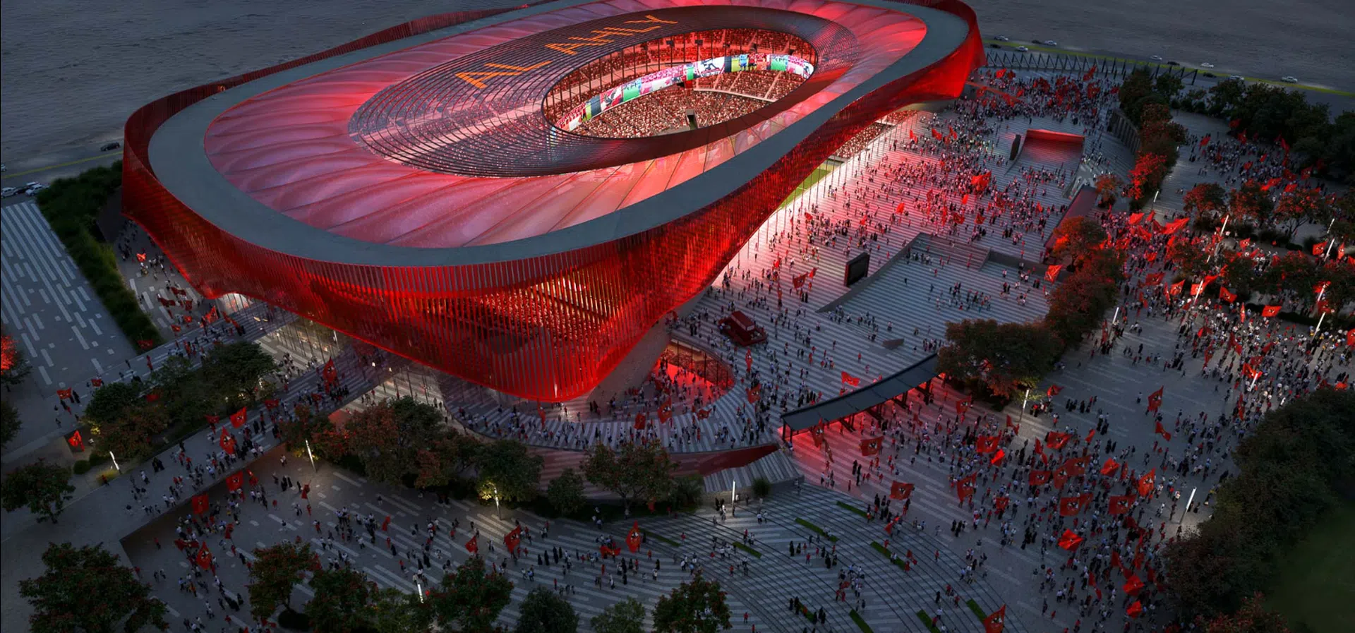 Новият стадион на футболния клуб Ал Ахли в Кайро има необичаен