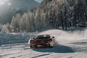 Дрифт на лед с Lamborghini? Само ако гумите са с шипове