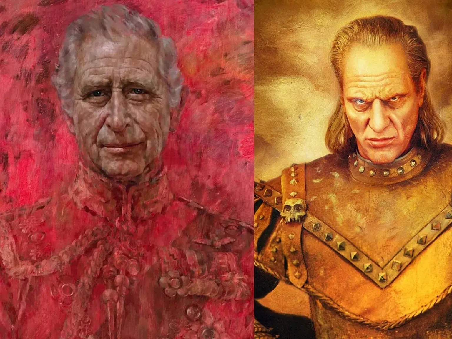 Има ли духове в Бъкингамския дворец: Нов портрет на крал Чарлз III има зловеща прилика