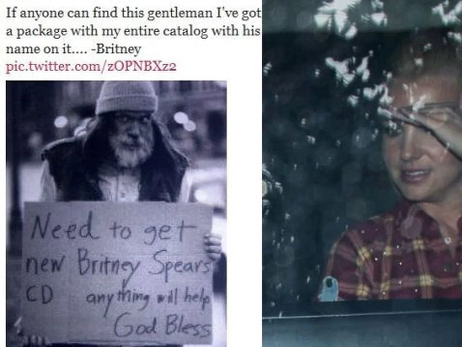 Бритни Спиърс издирва свой бездомен фен
