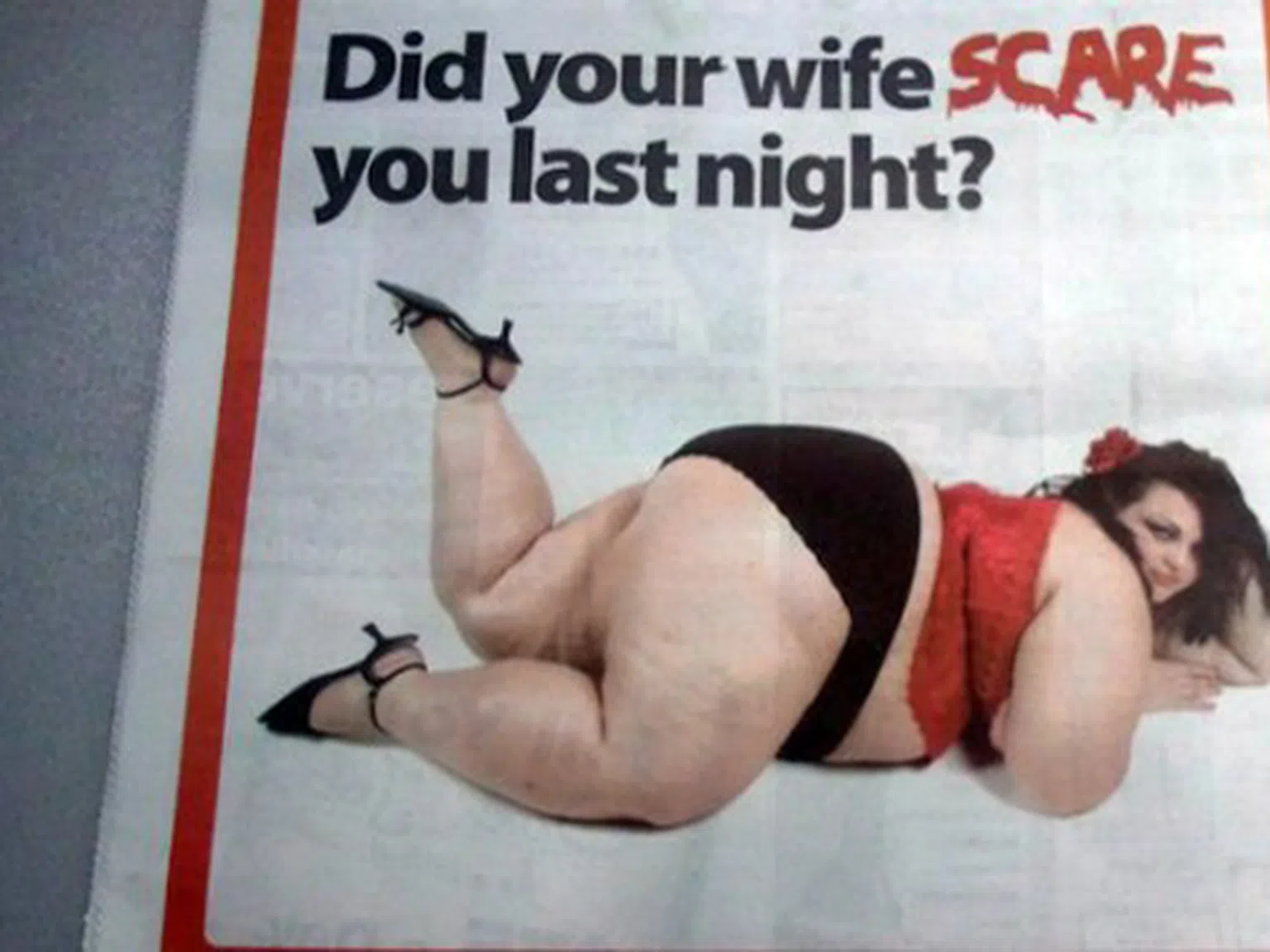 Изплаши ли те жена ти снощи?