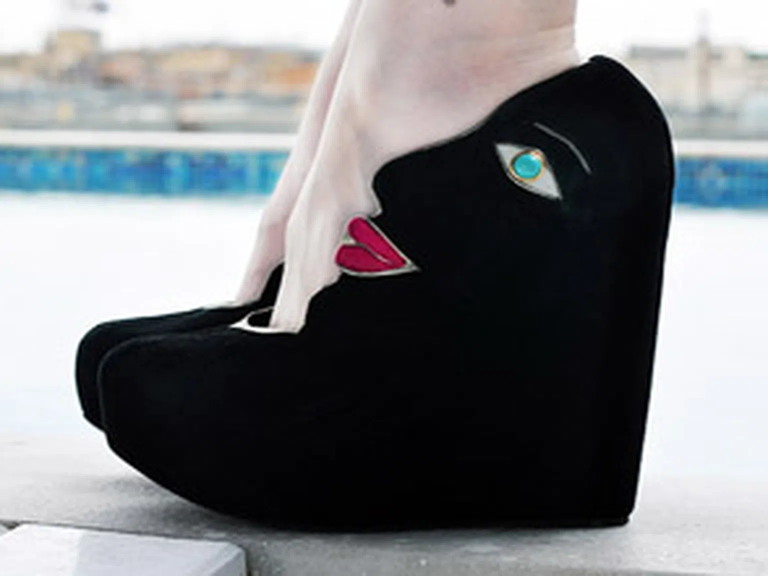Обувки с лице от Dolce & Gabbana