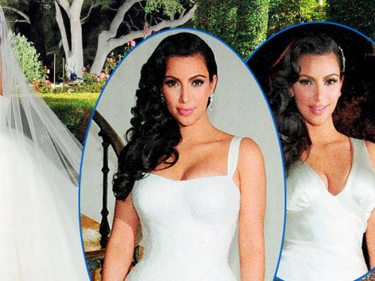 Всички три сватбени рокли на Ким