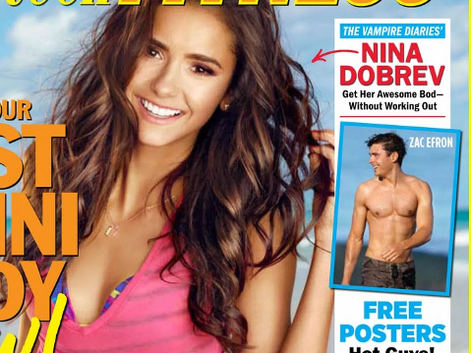 Супер-тялото на Нина Добрев на корица на списание