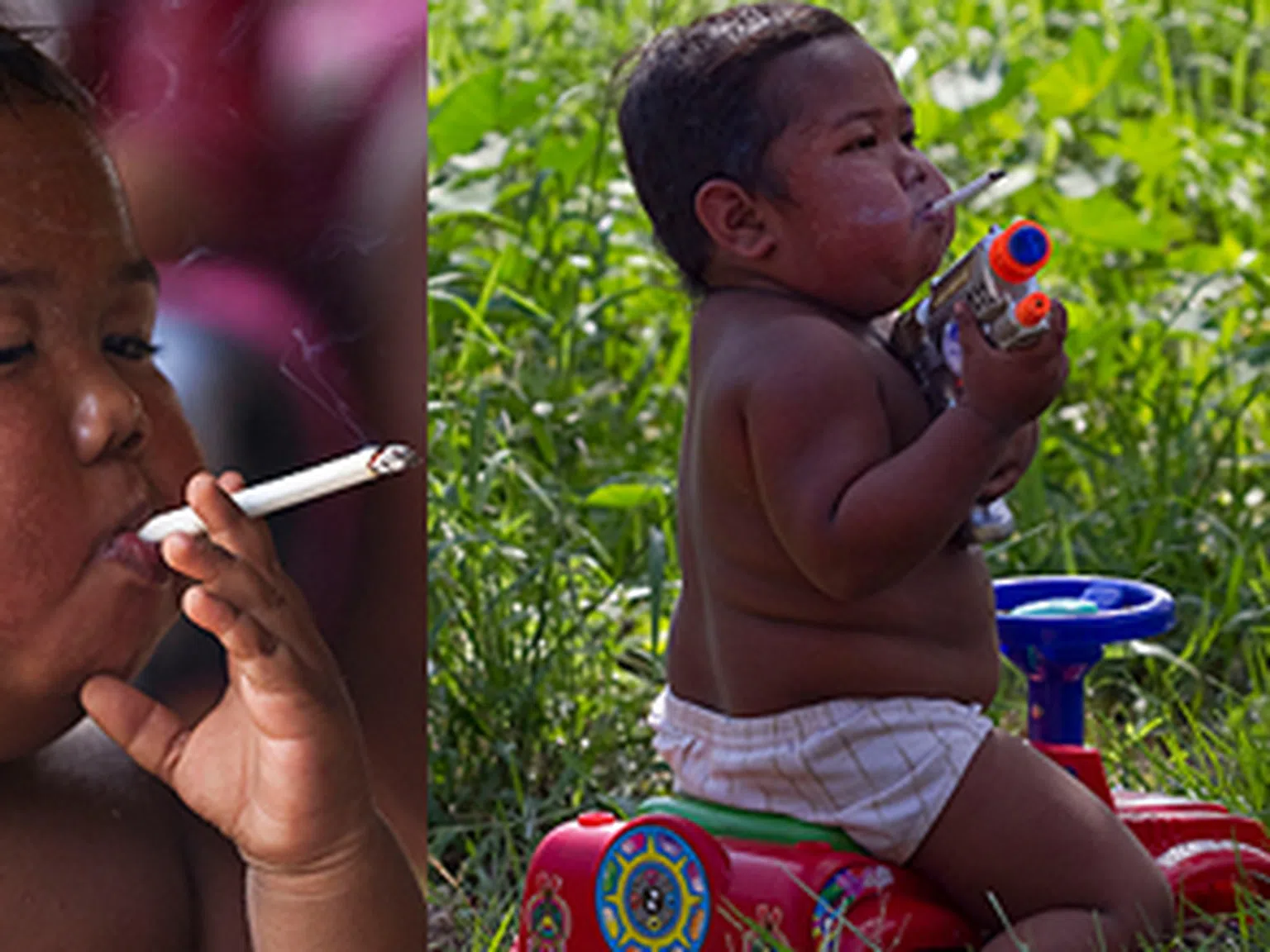 2x2: Две годишно момченце пуши по 2 кутии цигари на ден