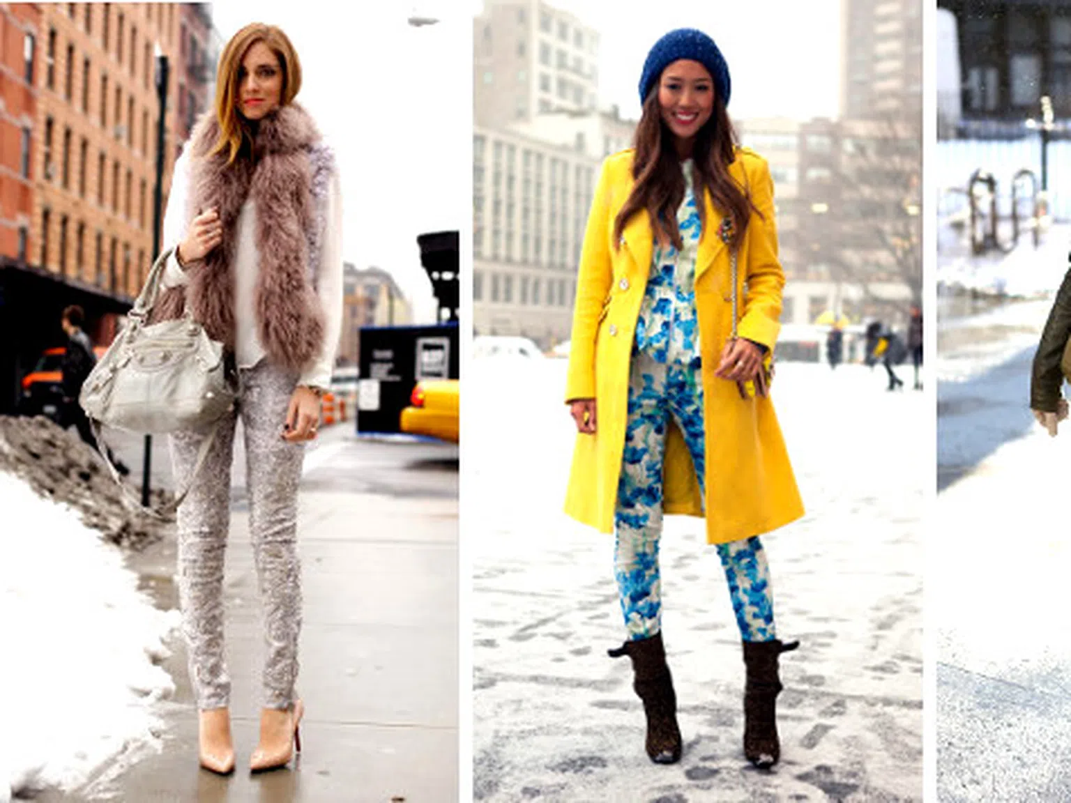 Стрийт стил за зимата: Цветни панталони