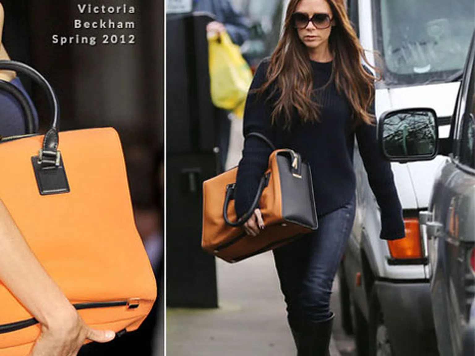 Виктория и голямата ѝ оранжева чанта