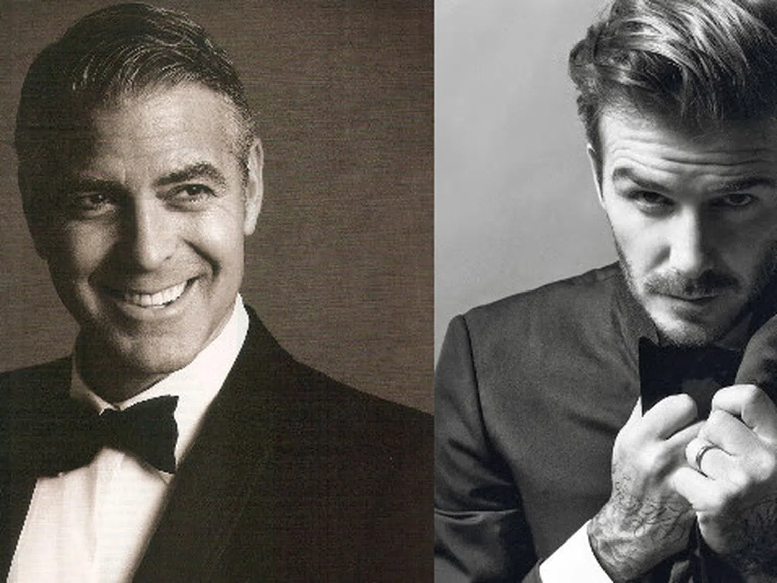 Клуни и Бекъм правят перфектното мъжко лице