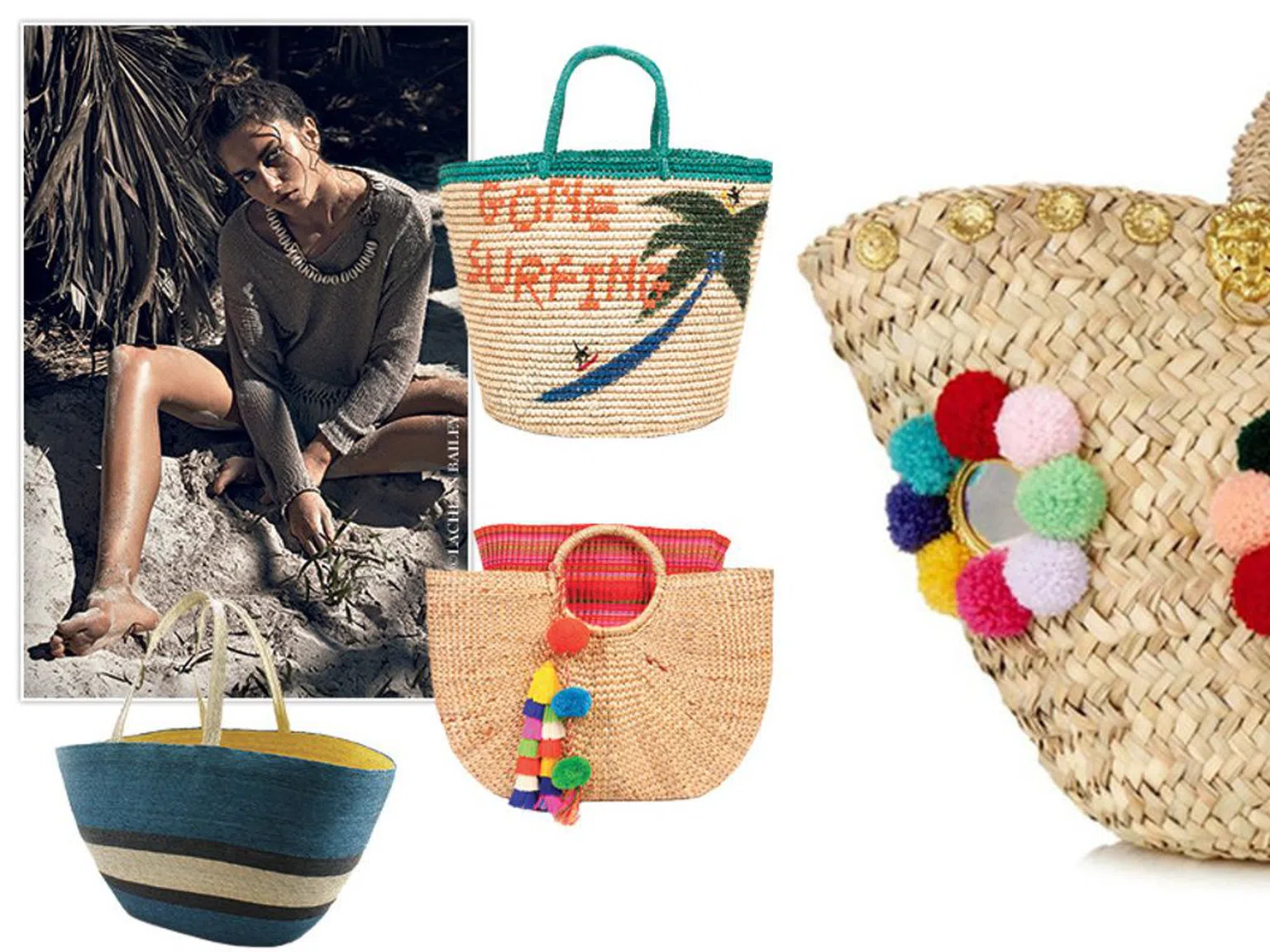 Екстравагантни, цветни и функционални чанти за плажа