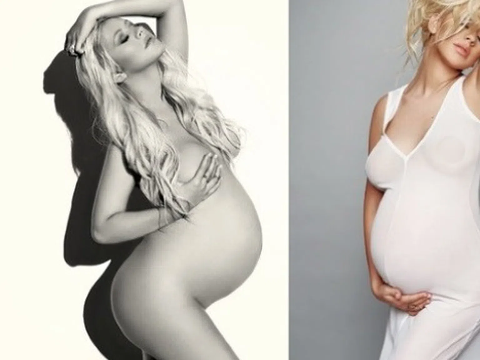 Бременната Кристина Агилера с гола фотосесия