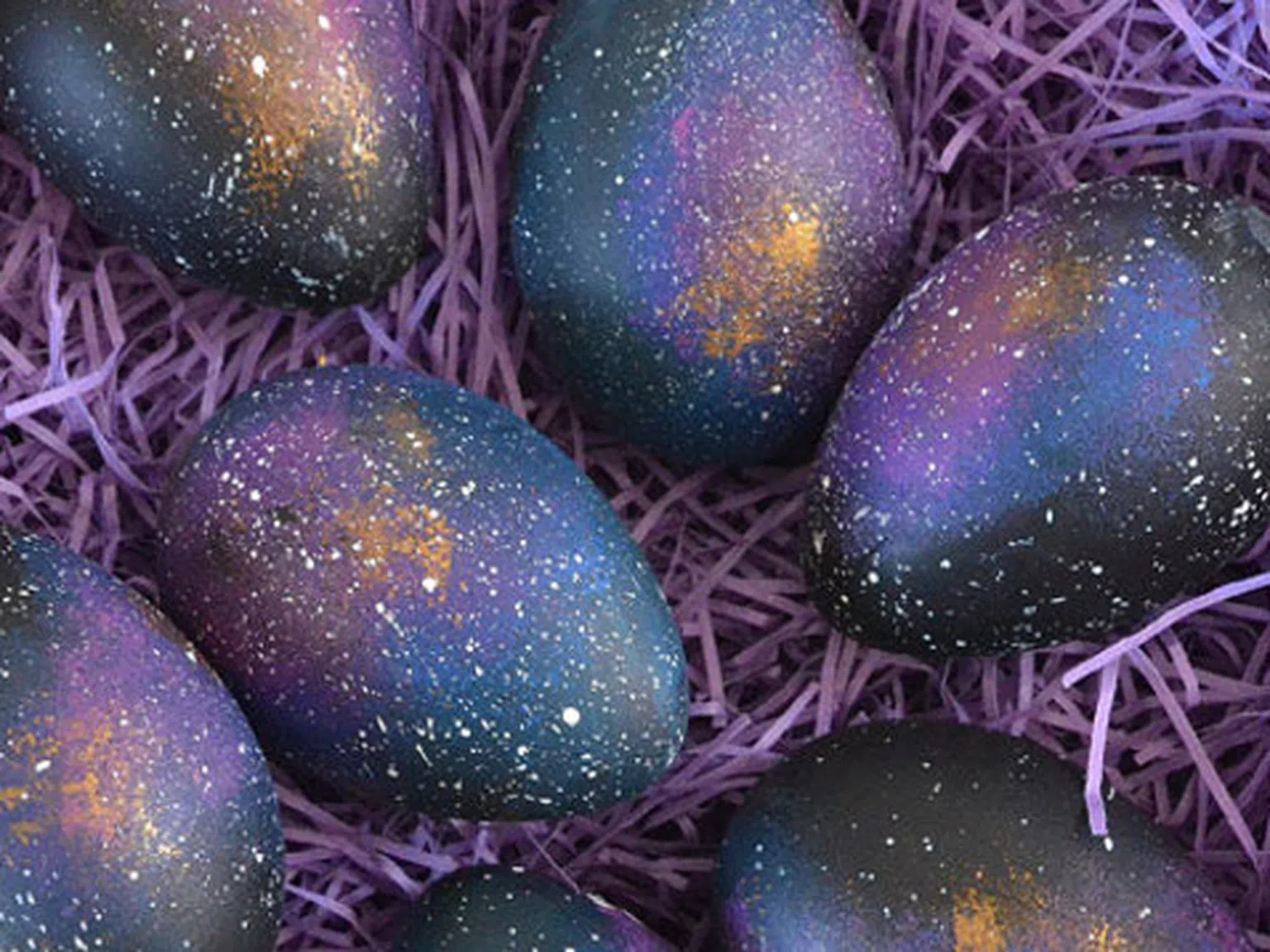 Галактика върху великденски яйца