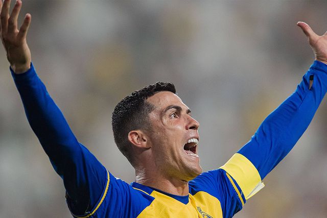 Cristiano Ronaldo celebra golo 850