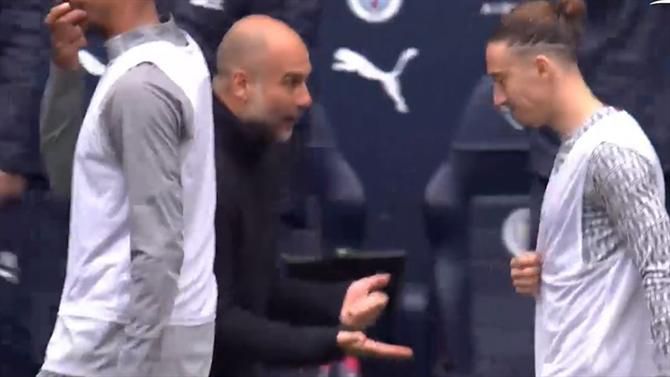 A celebração insólita de Guardiola no golo do empate do City (vídeo)