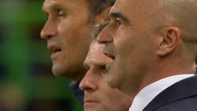 Roberto Martínez já canta o hino (vídeo)