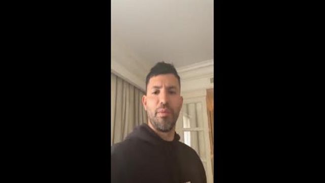 A reação de Aguero após sofrer mini arritmia em direto