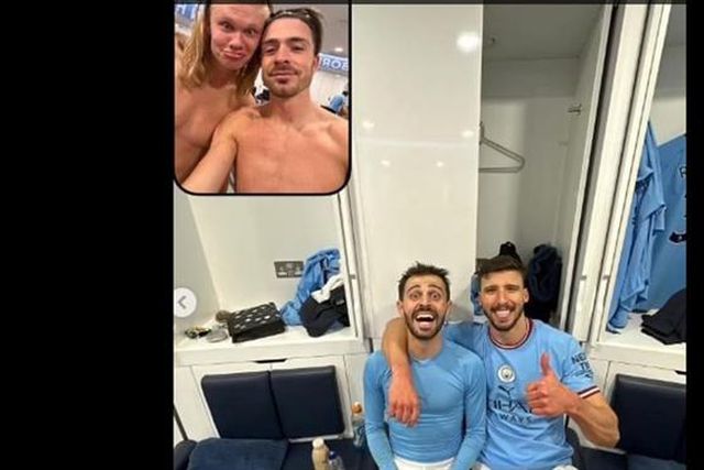 Dentro do balneário do City depois da goleada ao Arsenal (fotos)