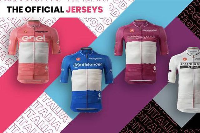 As quatro camisolas da Volta à Itália