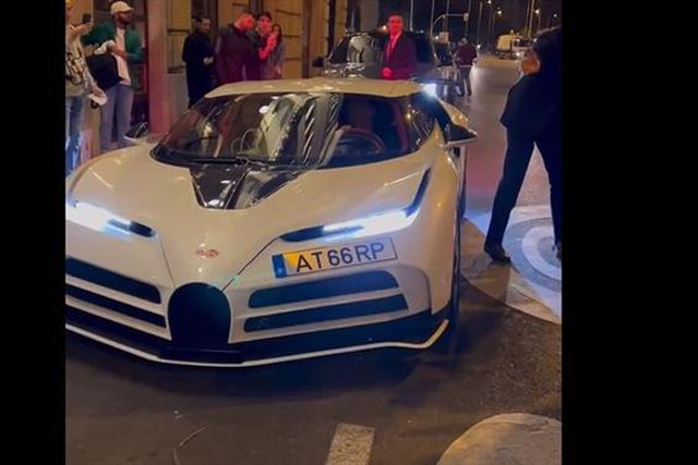 Ronaldo foi jantar fora em Madrid num Bugatti de 8 milhões de euros (só há 10 no mundo) – veja o vídeo