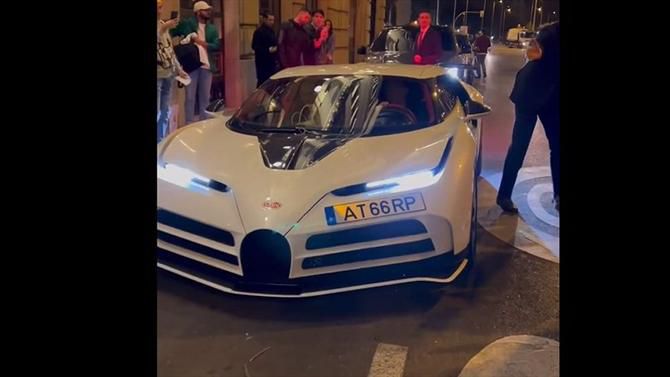 Ronaldo foi jantar fora em Madrid num Bugatti de 8 milhões de euros (só há 10 no mundo) – veja o vídeo