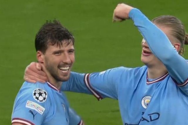 Haaland chega ao ‘hat trick’ com ajuda de Rúben Dias (vídeo)