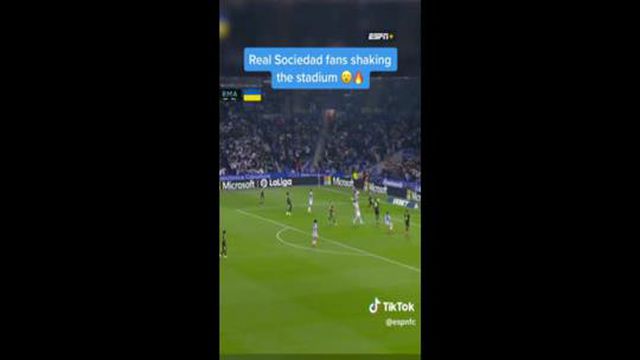 Impressionante: Adeptos fazem estádio abanar após golo ao Real Madrid