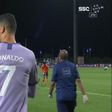 Ronaldo saiu zangado após empate do Al Nassr