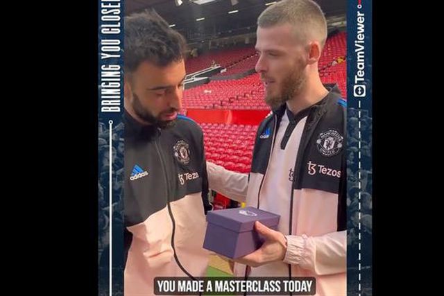 «Masterclass»: gesto de De Gea emociona Bruno Fernandes