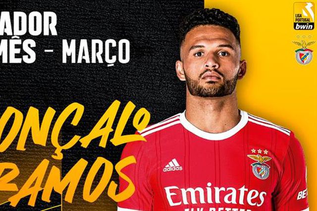 Gonçalo Ramos eleito melhor jogador de março