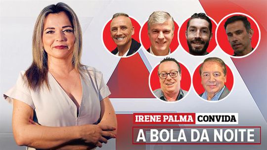 P. Henriques, Nélson, Moreira, Luís Filipe, António Melo e Carlos Severino convidados de Irene Palma em A BOLA DA NOITE (22.00 h)