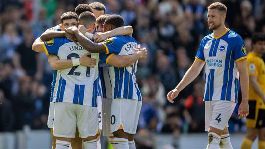 Brighton atropela armada lusa do Wolverhampton (veja os seis golos)