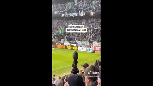 Adepto assiste a dérbi na Suécia com… melancia na cabeça