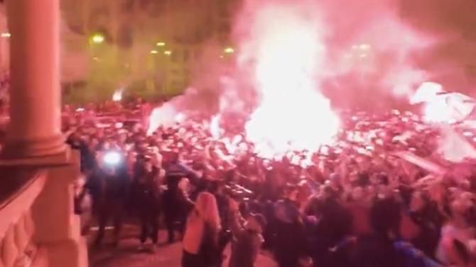 Osasuna recebido em festa em Pamplona após passagem à final da Taça do Rei (vídeo)