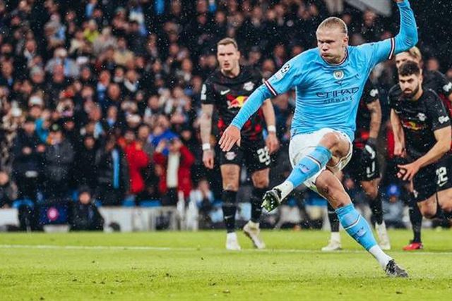 Mão-cheia de Haaland e goleada do Man. City rumo aos 'quartos' (veja os golos)