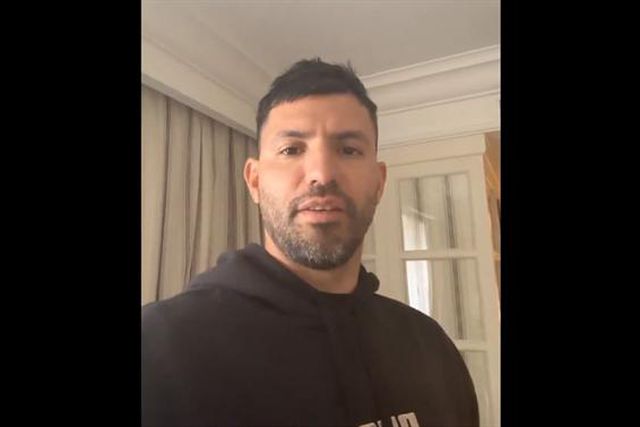 A reação de Aguero após sofrer mini arritmia em direto (vídeo)