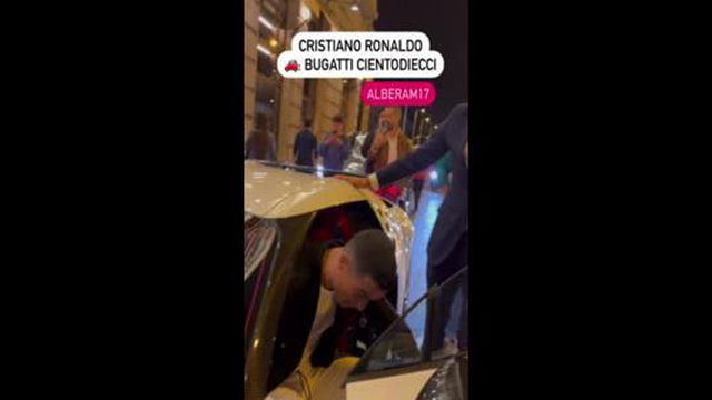 Ronaldo foi jantar fora num Bugatti de 8 milhões de euros (só há 10 no mundo)