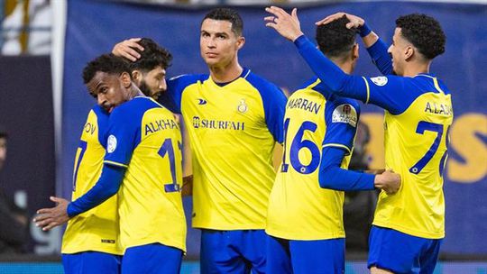 Goleada do Al Nassr com golo de Ronaldo