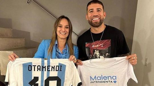 Otamendi surpreende ao apoiar mulher de candidato à Presidência