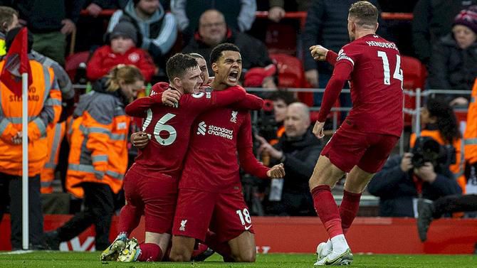 Gakpo espetacular coloca Liverpool a vencer (vídeo)