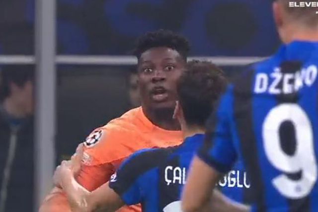 Incrível: Onana e Dzeko em discussão feia em pleno jogo com o FC Porto (vídeo)