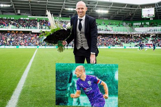 Emoção na despedida de Robben