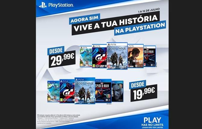 PS5 disponível com desconto de 100 euros até 15 de julho