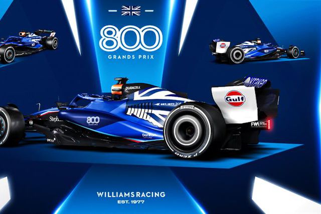 Williams comemora 800 grandes prémios com decoração especial