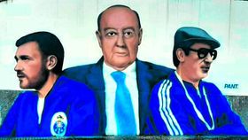 Mural com Conceição, Pinto e Pedroto