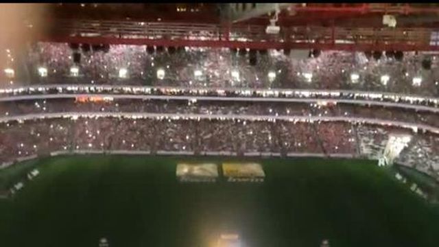 O espetáculo na Luz antes do apito inicial do Benfica-Boavista