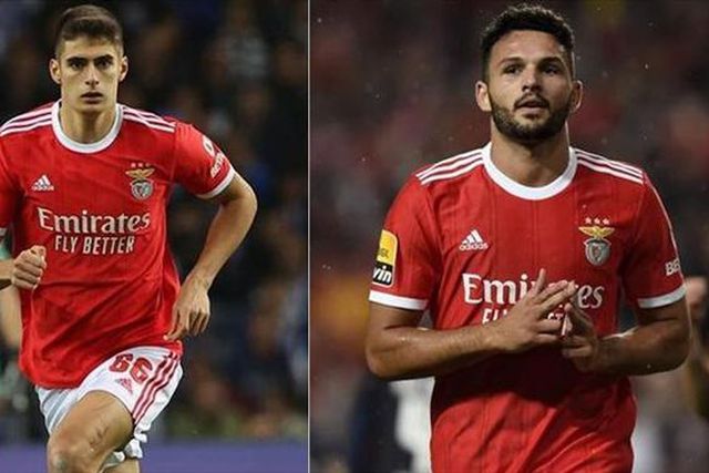 António Silva e Gonçalo Ramos no lago dos tubarões