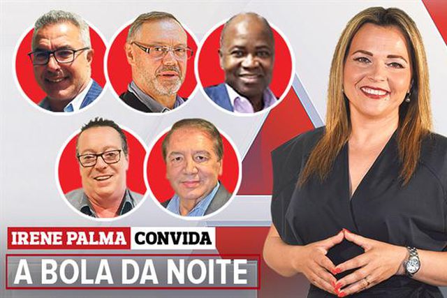Augusto Inácio, Álvaro Magalhães, Samuel Quina, António Melo e Carlos Severino em A BOLA DA NOITE (22.00h)