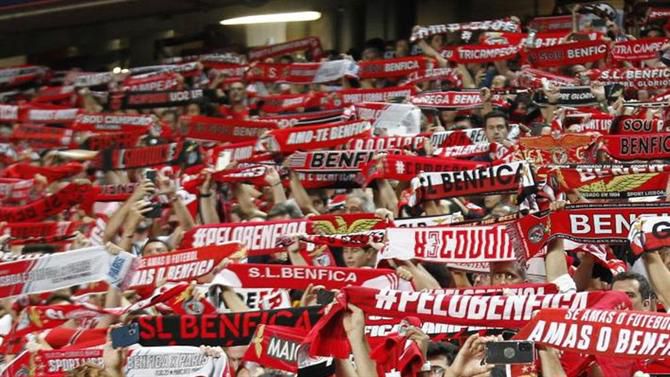 A marca atingida na Luz pouco antes do início do jogo com o Famalicão