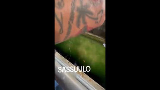 Insólito: Adepto aproveita fosso do estádio do Sassuolo para… pescar