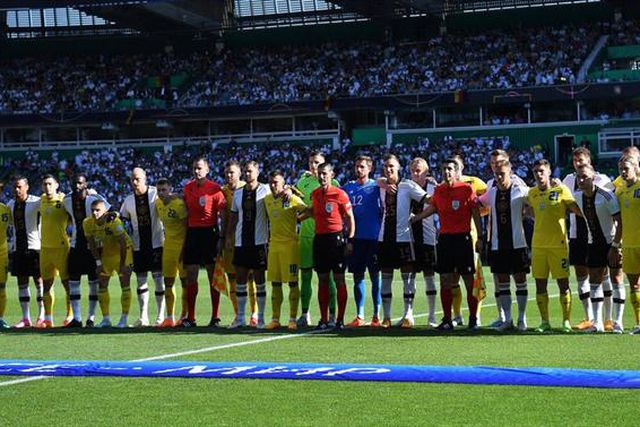 Alemanha e Ucrânia empatam em jogo de carácter solidário