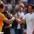 Nuno Borges 'cai' diante de Andy Murray